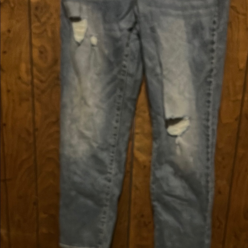 Maurices Blue Boyfriend Jeans Distressed Vintage Look